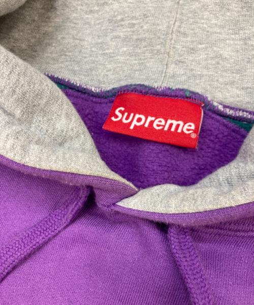 SUPREME（シュプリーム）SUPREME (シュプリーム) Paneled Hooded Sweatshirt パープル×グリーン サイズ:Lの古着・服飾アイテム