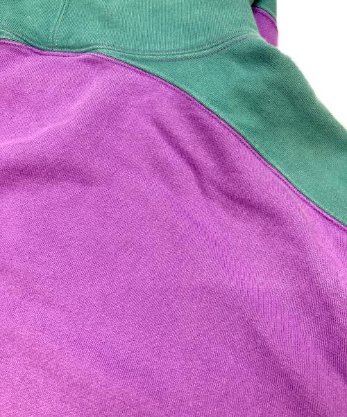 SUPREME（シュプリーム）SUPREME (シュプリーム) Paneled Hooded Sweatshirt パープル×グリーン サイズ:Lの古着・服飾アイテム