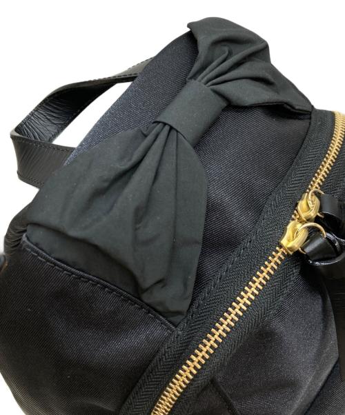 LANVIN en Bleu（ランバンオンブルー）LANVIN en Bleu (ランバンオンブルー) トロカデロ リボンリュックサック ブラックの古着・服飾アイテム