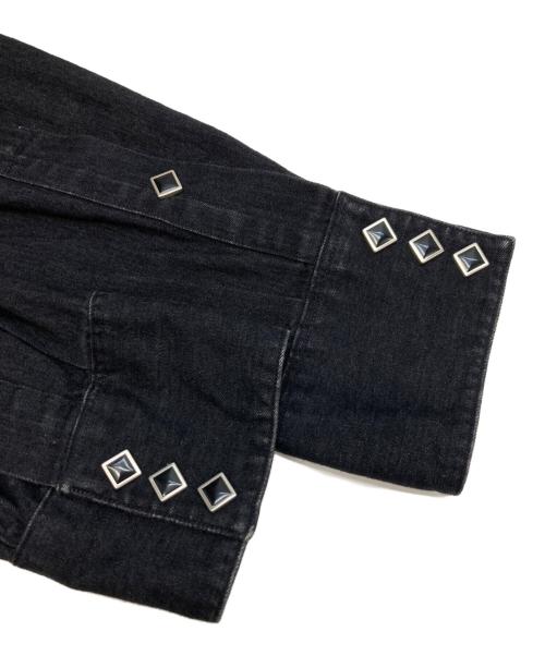RRL（ダブルアールエル）RRL (ダブルアールエル) BLACK DENIM WESTERN SHIRT ブラック サイズ:Mの古着・服飾アイテム