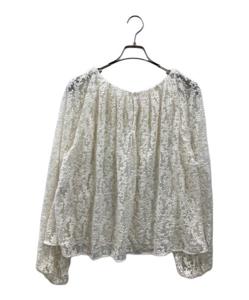 IENA（イエナ）IENA (イエナ) ドット ギャザーブラウス ホワイト サイズ:FREEの古着・服飾アイテム