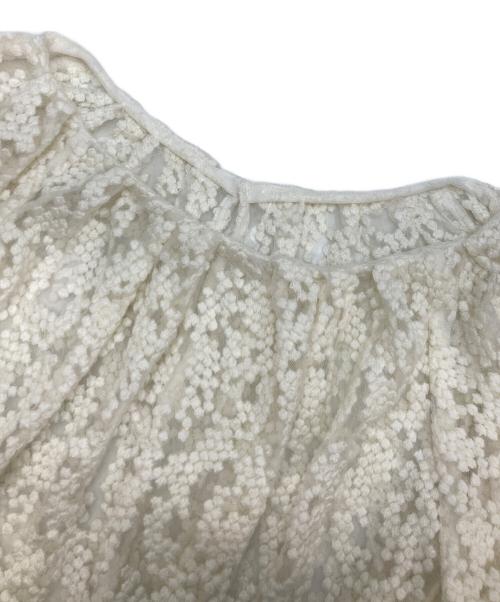 IENA（イエナ）IENA (イエナ) ドット ギャザーブラウス ホワイト サイズ:FREEの古着・服飾アイテム