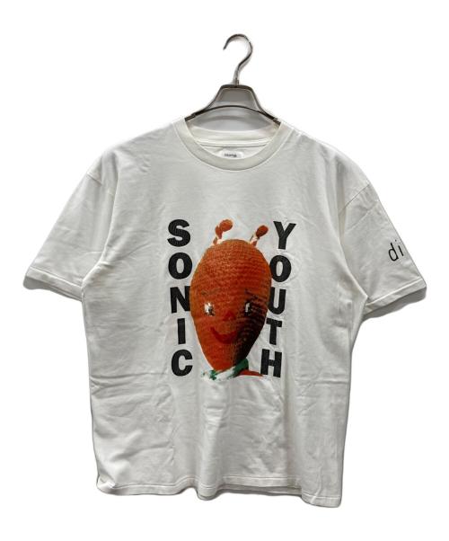 insonnia（インソニア）insonnia (インソニア) SONIC YOUTH MK ALIEN TEE オレンジ×ホワイト サイズ:2の古着・服飾アイテム