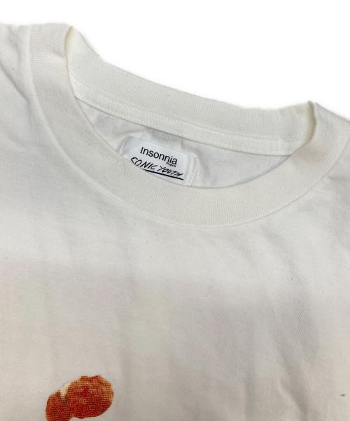 insonnia（インソニア）insonnia (インソニア) SONIC YOUTH MK ALIEN TEE オレンジ×ホワイト サイズ:2の古着・服飾アイテム