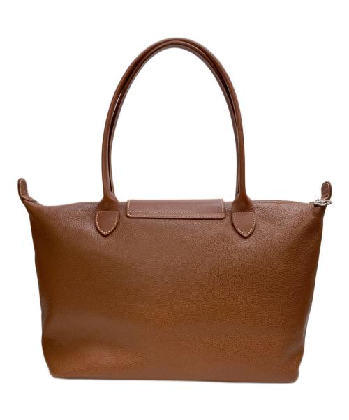 LONGCHAMP（ロンシャン）LONGCHAMP (ロンシャン) プリアージュ オールレザー トートバッグ ブラウンの古着・服飾アイテム