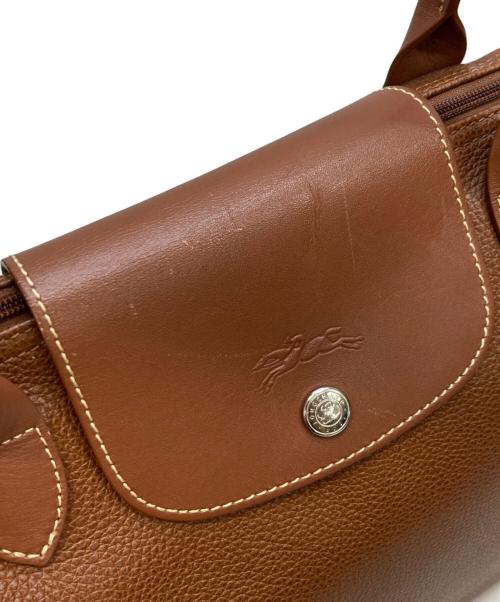 LONGCHAMP（ロンシャン）LONGCHAMP (ロンシャン) プリアージュ オールレザー トートバッグ ブラウンの古着・服飾アイテム