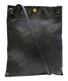 IL BISONTE（イル ビゾンテ）の古着「レザーサコッシュ」｜ブラック