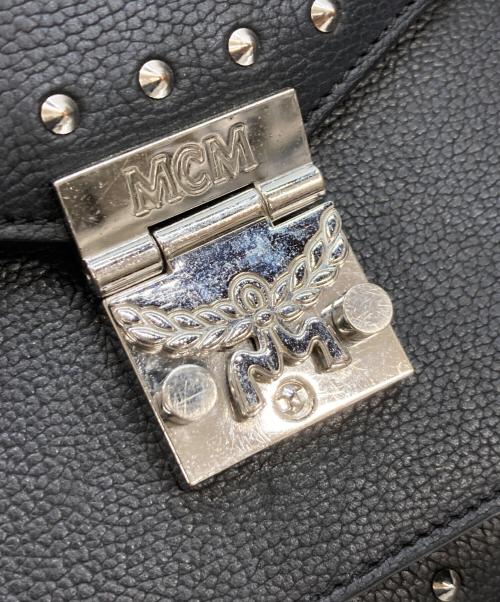 MCM（エムシーエム）MCM (エムシーエム) スタッズパトリシアサッチェルバッグ ブラックの古着・服飾アイテム