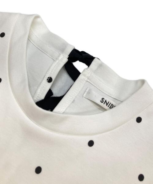Snidel（スナイデル）Snidel (スナイデル) ボリュームペプラムドッキングカットプルオーバー ブラック×ホワイト サイズ:FREEの古着・服飾アイテム