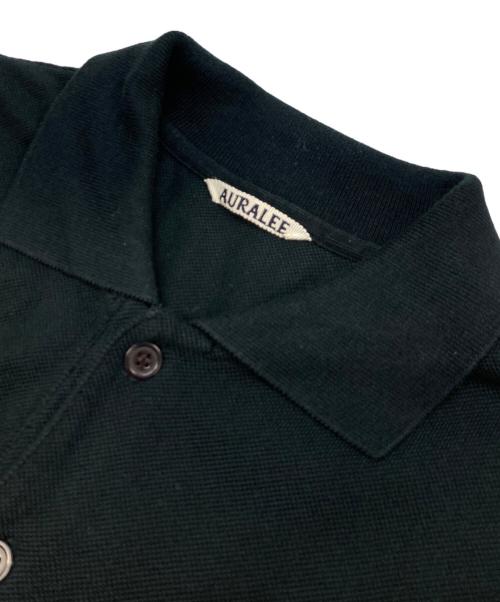 AURALEE（オーラリー）AURALEE (オーラリー) SUPER SOFT PIQUE BIG POLO ブラック サイズ:3の古着・服飾アイテム