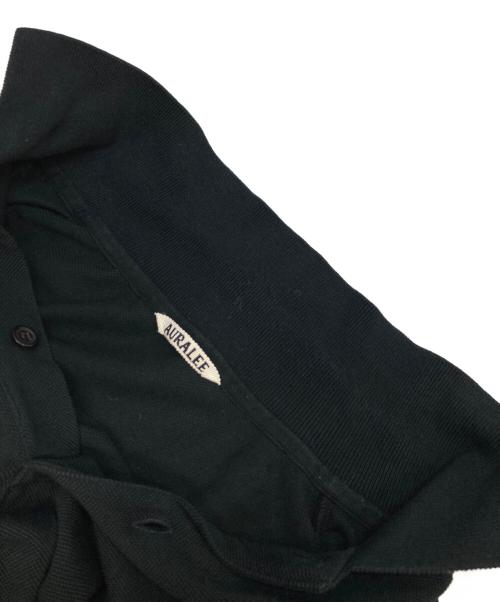 AURALEE（オーラリー）AURALEE (オーラリー) SUPER SOFT PIQUE BIG POLO ブラック サイズ:3の古着・服飾アイテム
