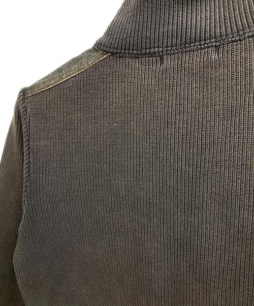 BURBERRY LONDON（バーバリーロンドン）BURBERRY LONDON (バーバリーロンドン) デニム切替ドライバーズニット グレー サイズ:2の古着・服飾アイテム