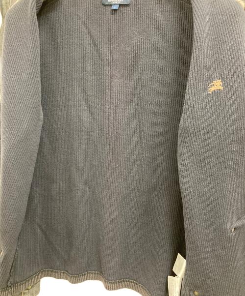 BURBERRY LONDON（バーバリーロンドン）BURBERRY LONDON (バーバリーロンドン) デニム切替ドライバーズニット グレー サイズ:2の古着・服飾アイテム