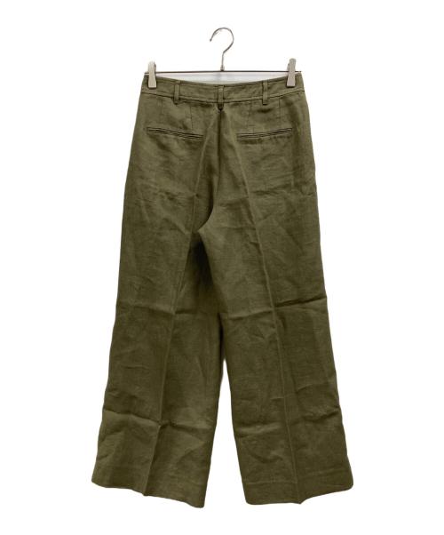 POLO RALPH LAUREN（ポロ・ラルフローレン）POLO RALPH LAUREN (ポロ・ラルフローレン) リネンベイカーパンツ オリーブ サイズ:2の古着・服飾アイテム