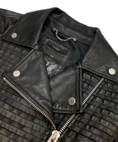 DIESEL（ディーゼル）DIESEL (ディーゼル) ダブルライダースジャケット ブラック サイズ:Sの古着・服飾アイテム