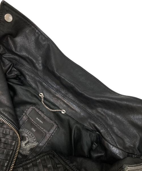 DIESEL（ディーゼル）DIESEL (ディーゼル) ダブルライダースジャケット ブラック サイズ:Sの古着・服飾アイテム