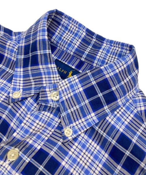 POLO RALPH LAUREN（ポロ・ラルフローレン）POLO RALPH LAUREN (ポロ・ラルフローレン) ボタンダウンチェックシャツ ネイビー×ブルー サイズ:XSの古着・服飾アイテム