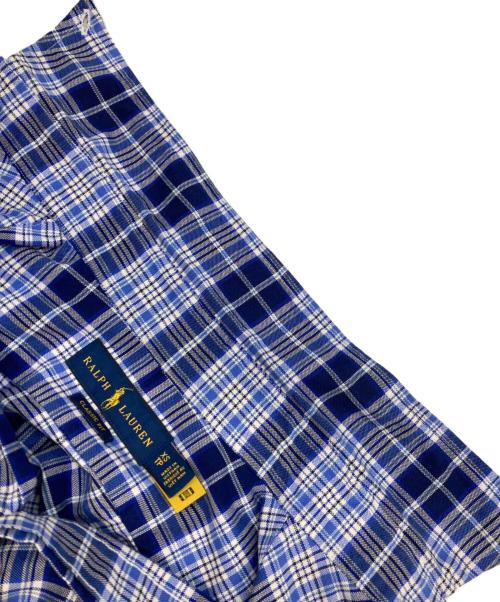 POLO RALPH LAUREN（ポロ・ラルフローレン）POLO RALPH LAUREN (ポロ・ラルフローレン) ボタンダウンチェックシャツ ネイビー×ブルー サイズ:XSの古着・服飾アイテム