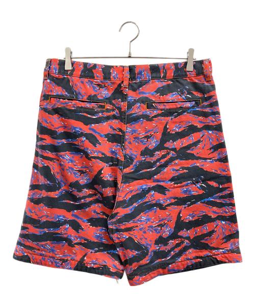 MICHAEL JAEJOON KIM（マイケル・ジェジュン・キム）MICHAEL JAEJOON KIM (マイケル・ジェジュン・キム) RED CAMO PANTS インディゴ×レッド サイズ:Sの古着・服飾アイテム
