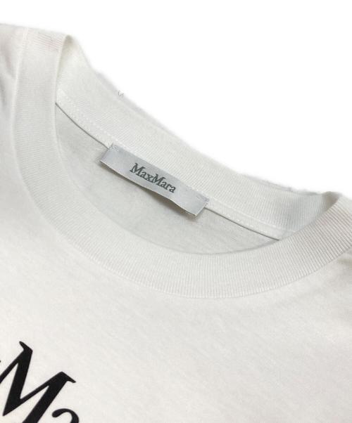 MaxMara（マックスマーラ）MaxMara (マックスマーラ) ドッグプリント半袖カットソー ブラウン×ホワイト サイズ:Mの古着・服飾アイテム