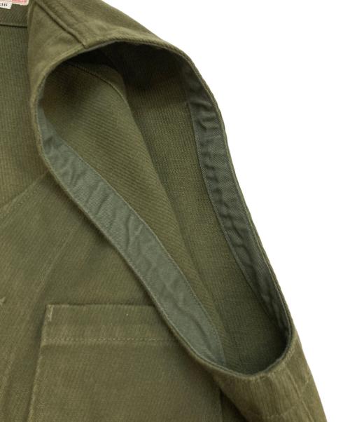 MOMOTARO JEANS（桃太郎ジーンズ）MOMOTARO JEANS (桃太郎ジーンズ) Military Whipcord Vest オリーブ サイズ:36 未使用品の古着・服飾アイテム