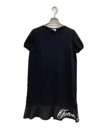 RED VALENTINO（レッドヴァレンティノ）の古着「S/Sニットワンピース」｜ブラック