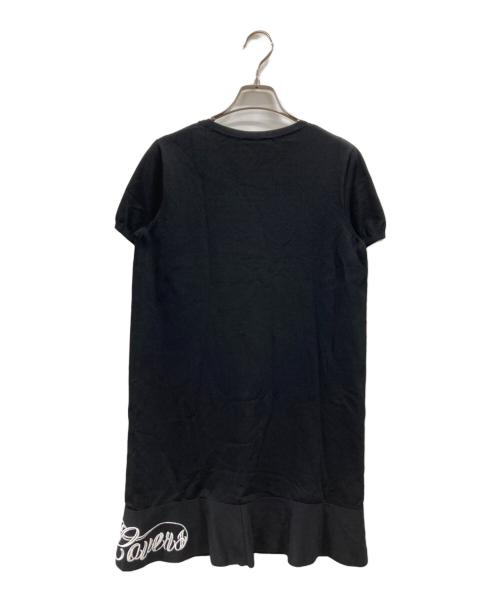 RED VALENTINO（レッドヴァレンティノ）RED VALENTINO (レッドヴァレンティノ) S/Sニットワンピース ブラック サイズ:Mの古着・服飾アイテム