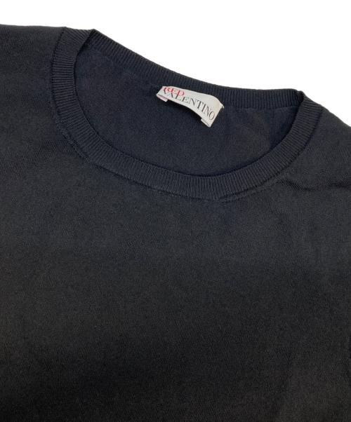 RED VALENTINO（レッドヴァレンティノ）RED VALENTINO (レッドヴァレンティノ) S/Sニットワンピース ブラック サイズ:Mの古着・服飾アイテム