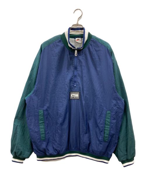 NIKE（ナイキ）NIKE (ナイキ) ヴィンテージハーフジップジャケット グリーン×ネイビー サイズ:Lの古着・服飾アイテム
