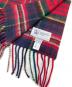 JOHNSTONS OF ELGIN (ジョンストンズ オブ エルガン) カシミヤチェックマフラー ネイビー×レッド：15000円