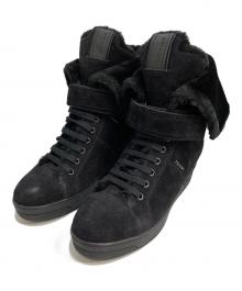 PRADA（プラダ）の古着「SCAMOSCIATO WINTER NERO」｜ブラック