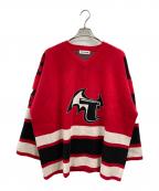 TTT MSWティー）の古着「Hockey knit game shirt」｜レッド