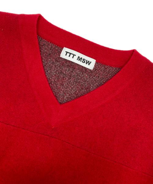 TTT MSW（ティー）TTT MSW (ティー) Hockey knit game shirt レッド サイズ:Mの古着・服飾アイテム