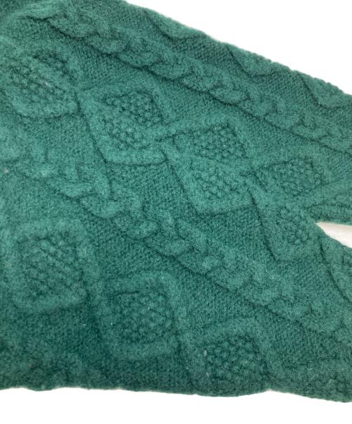 KOLOR（カラー）KOLOR (カラー) ベロア ニット切替クルーネックスウェットトレーナー ブラウン×グリーン サイズ:2の古着・服飾アイテム