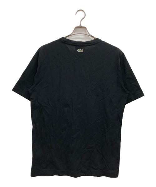 LACOSTE（ラコステ）LACOSTE (ラコステ) BEAMS (ビームス) 別注ロゴパッチTEE ブラック サイズ:Mの古着・服飾アイテム