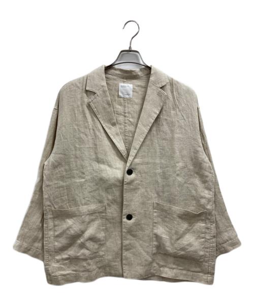 KAGURE（カグレ）KAGURE (カグレ) フレンチリネンのテーラードジャケット ベージュ サイズ:Mの古着・服飾アイテム