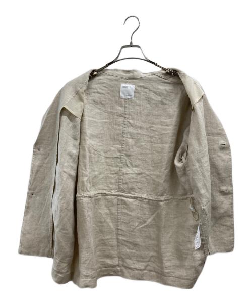 KAGURE（カグレ）KAGURE (カグレ) フレンチリネンのテーラードジャケット ベージュ サイズ:Mの古着・服飾アイテム