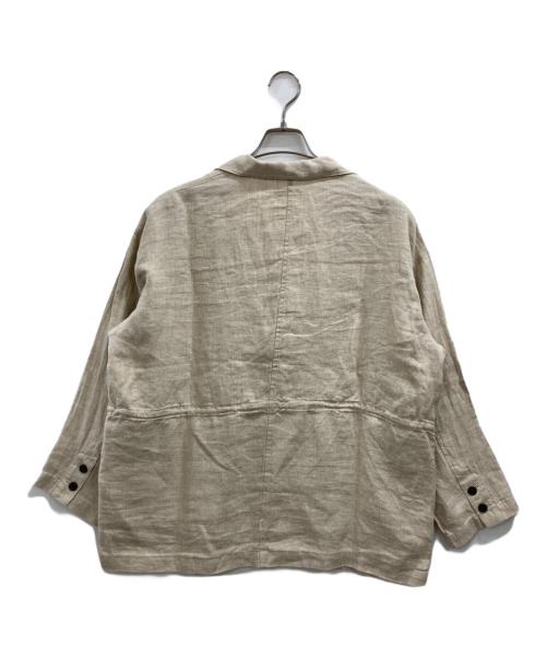 KAGURE（カグレ）KAGURE (カグレ) フレンチリネンのテーラードジャケット ベージュ サイズ:Mの古着・服飾アイテム