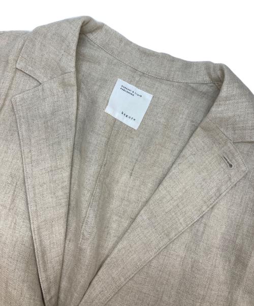 KAGURE（カグレ）KAGURE (カグレ) フレンチリネンのテーラードジャケット ベージュ サイズ:Mの古着・服飾アイテム