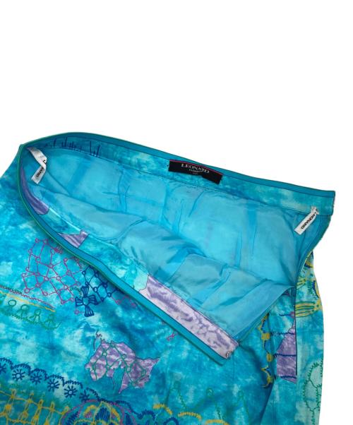 LEONARD FASHION（レオナールファッション）LEONARD FASHION (レオナールファッション) 総柄セットアップ ブルー サイズ:トップスM / ボトムス73の古着・服飾アイテム