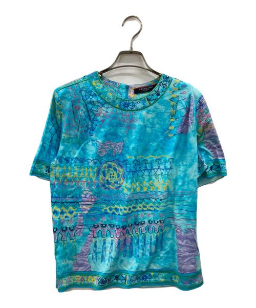 LEONARD FASHION（レオナールファッション）LEONARD FASHION (レオナールファッション) 総柄セットアップ ブルー サイズ:トップスM / ボトムス73の古着・服飾アイテム