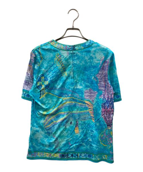 LEONARD FASHION（レオナールファッション）LEONARD FASHION (レオナールファッション) 総柄セットアップ ブルー サイズ:トップスM / ボトムス73の古着・服飾アイテム