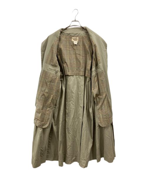 HERMES（エルメス）HERMES (エルメス) コットンロングステンカラーコート ベージュ サイズ:Lの古着・服飾アイテム