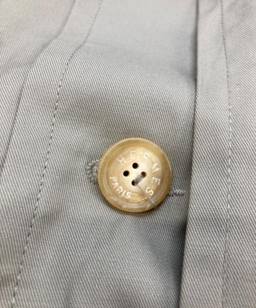 HERMES（エルメス）HERMES (エルメス) コットンロングステンカラーコート ベージュ サイズ:Lの古着・服飾アイテム