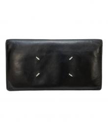 Maison Margiela（メゾンマルジェラ）の古着「4ステッチカーフスキンウォレット」｜ブラック