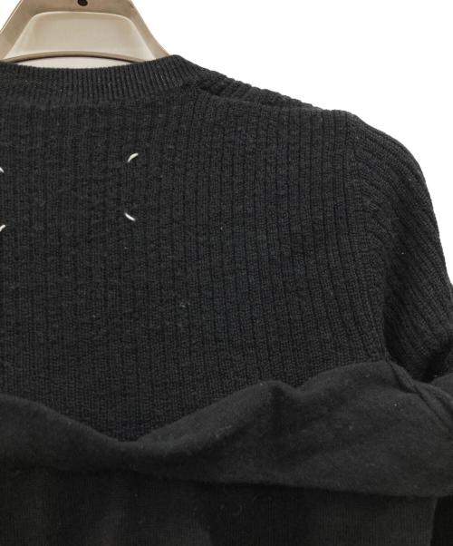 Maison Margiela 1（メゾンマルジェラ 1）Maison Margiela 1 (メゾンマルジェラ 1) 切替ニット ブラック サイズ:Sの古着・服飾アイテム