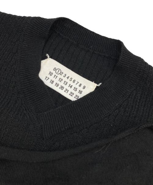 Maison Margiela 1（メゾンマルジェラ 1）Maison Margiela 1 (メゾンマルジェラ 1) 切替ニット ブラック サイズ:Sの古着・服飾アイテム