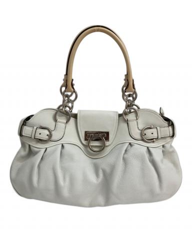 Ferragamo フェラガモ マリッサ ブロンズ ハンドバッグ シルバー 中古・古着通販】Salvatore Ferragamo (サルヴァトーレ フェラガモ