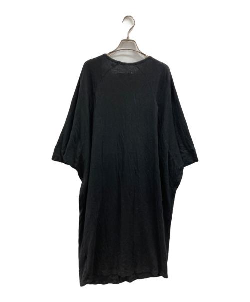 MM6 Maison Margiela（エムエムシックスメゾンマルジェラ）MM6 Maison Margiela (エムエムシックスメゾンマルジェラ) 半袖ロングカーディガン ブラック サイズ:Lの古着・服飾アイテム