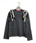 COMME des GARCONS JUNYA WATANABE MANコム デ ギャルソン ジュンヤ ワタナベ マン）の古着「レース付きカットソー」｜ホワイト×グレー